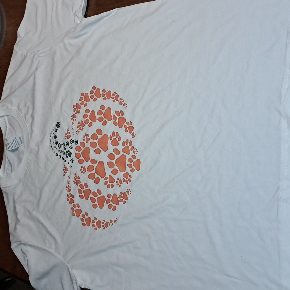 👻Halloween Pumpkin Paw Tee L ptp 22"